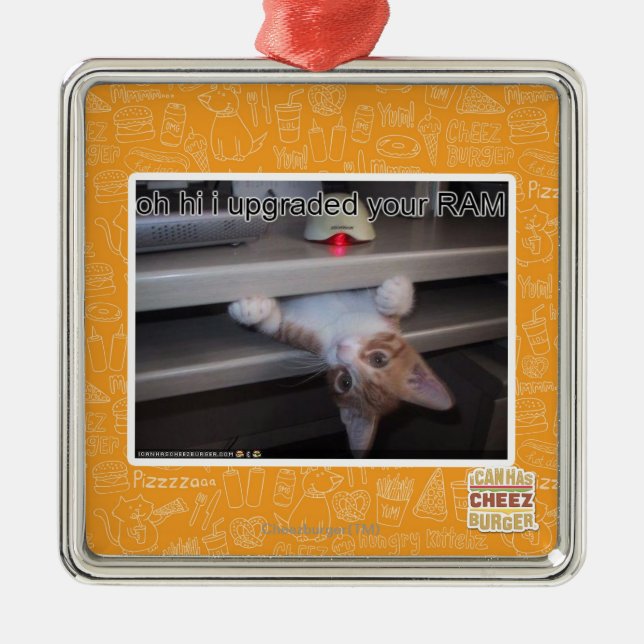 Ornamento De Metal oh olá! eu promovi seu RAM (Frente)