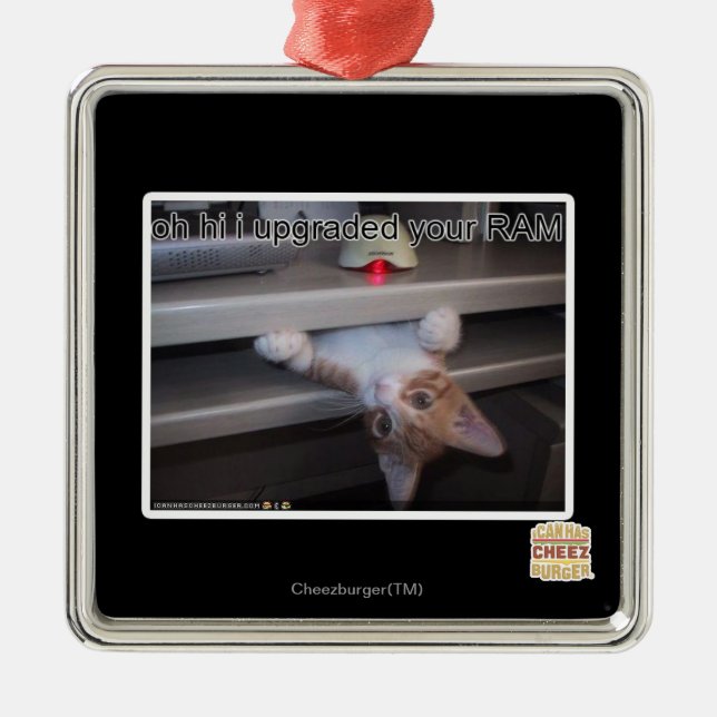 Ornamento De Metal oh olá! eu promovi seu RAM (Frente)
