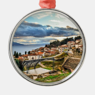 Ornamento De Metal Ohrid, visão panorâmica da Macedônia