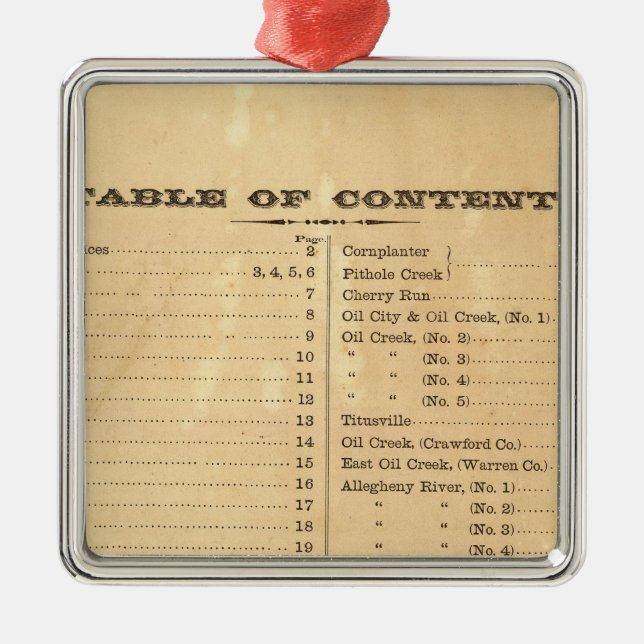 Ornamento De Metal Oil Region, Pennsylvania (Frente)