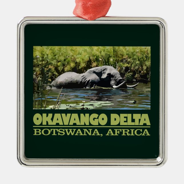 Ornamento De Metal Okavango Delta (Frente)