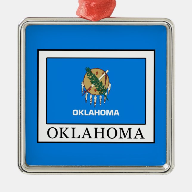 Ornamento De Metal Oklahoma (Frente)