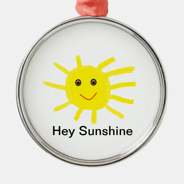 Ornamento De Metal Olá Sunshine (Frente)