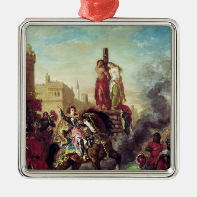 Ornamento De Metal Olinda e Sophronia no Pyre (Frente)