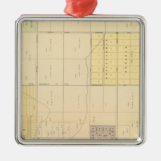 Ornamento De Metal Omaha norte, Nebraska (Frente)