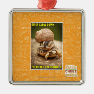 Ornamento De Metal OMG! Slow down!