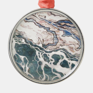 Ornamento De Metal Ondas do Lago Erie