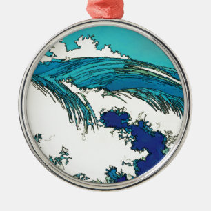 Ornamento De Metal Ondas oceânicas PixDezines konen uehara, 上 原