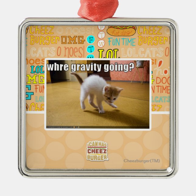 Ornamento De Metal Onde ir da gravidade? (Frente)