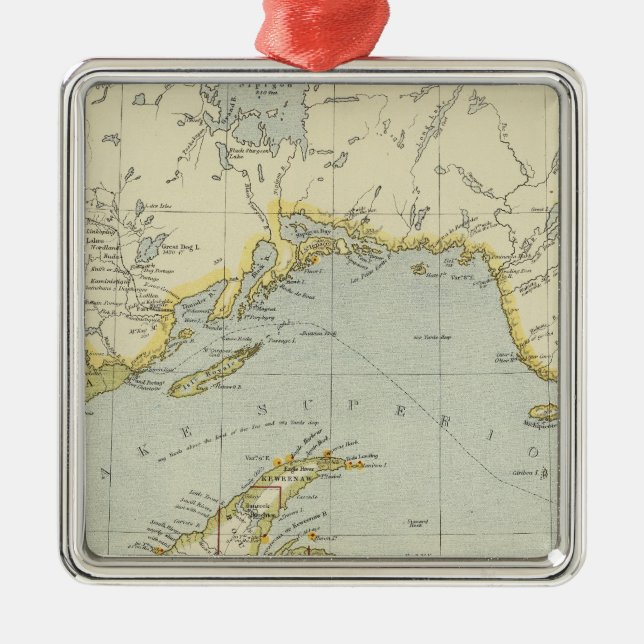 Ornamento De Metal Ontário, Canadá (Frente)