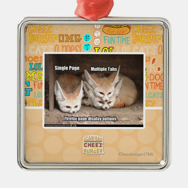 Ornamento De Metal Opções da exposição da página (Frente)