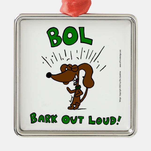 Ornamento De Metal Ordem "BOL: LATIDO OUT LOUD" (Frente)