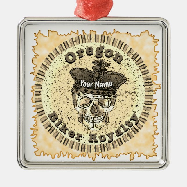 Ornamento De Metal Oregon Biker  (Frente)