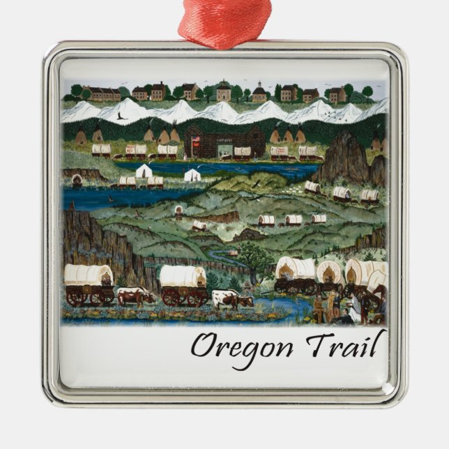 Ornamento De Metal Oregon Trail (Frente)