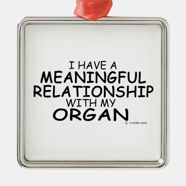 Ornamento De Metal Órgão de Relações Significativo (Frente)