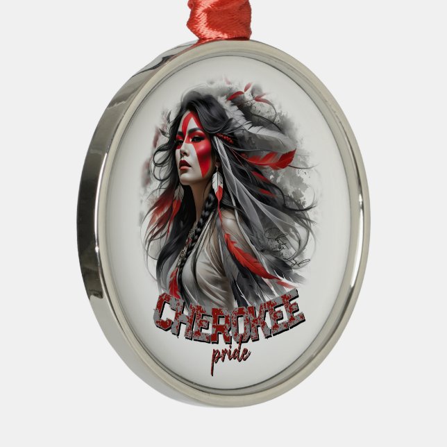 Ornamento De Metal Orgulho Cherokee (Direito )