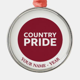 Ornamento De Metal Orgulho do país