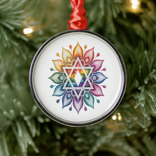 Ornamento De Metal Orgulho Gay Arco-íris LGBT
