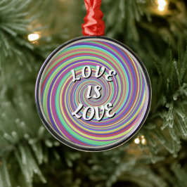 Ornamento De Metal Orgulho Love Is Love