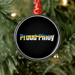 Ornamento De Metal Orgulho Pinoy - Bandeira das Filipinas