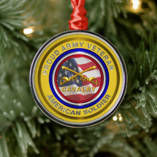 Ornamento De Metal Orgulho Vereador do Exército no Natal