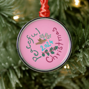 Ornamento De Metal Ornament de aves malvadas do Natal de 2024