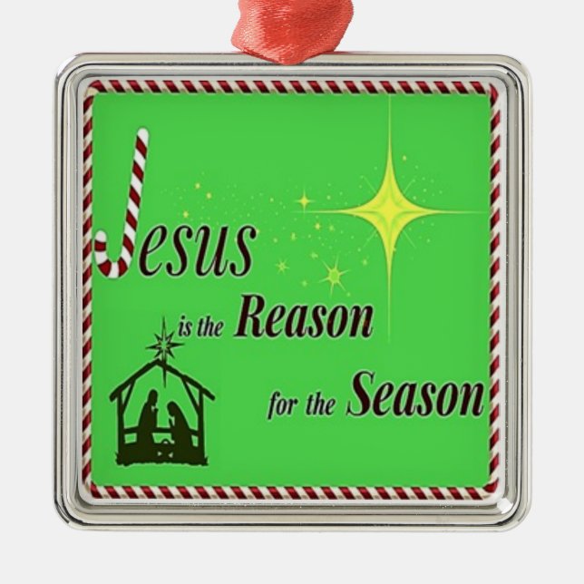 Ornamento De Metal Ornament de Jesus de Natal (Frente)