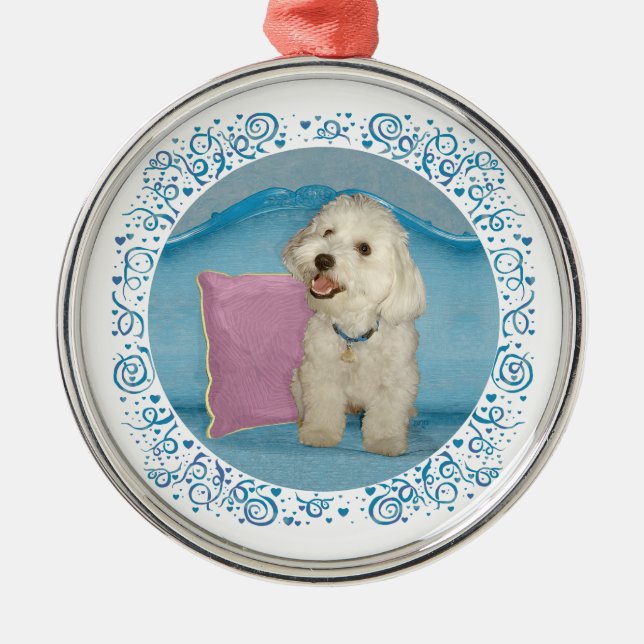Ornamento De Metal Ornament Havanese (Frente)