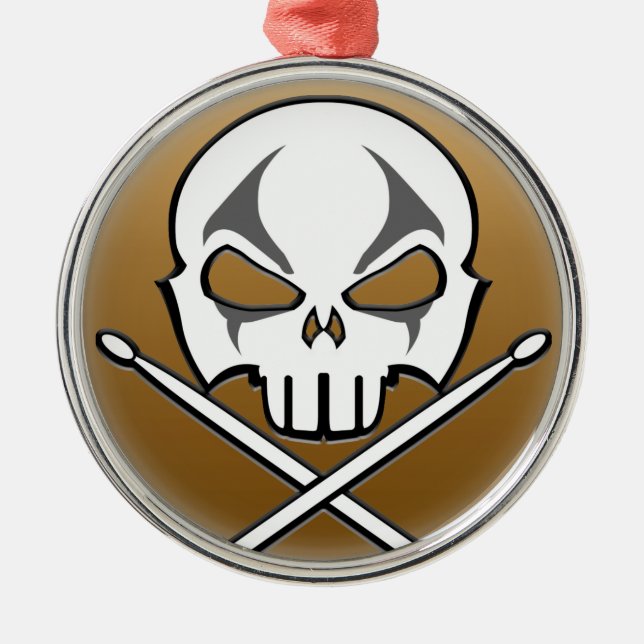 Ornamento De Metal Ornament Heavy Metal Rock & Roll Drummer Ornament (Frente)