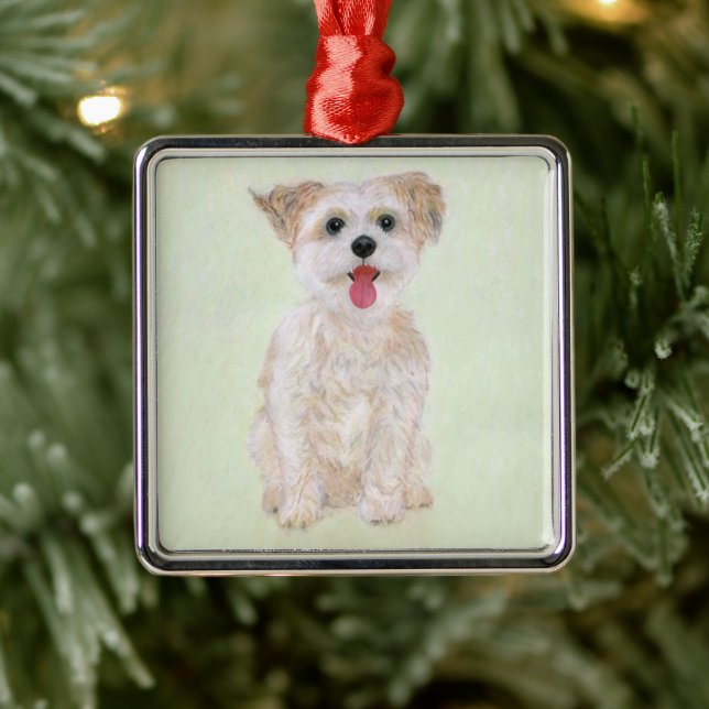 Ornamento De Metal Ornament Morkie Dog (Árvore)