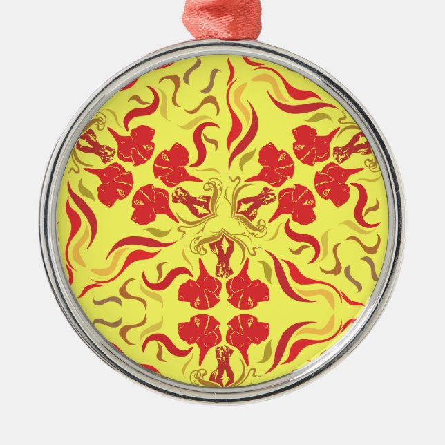 Ornamento De Metal Ornament Musterdoggen (Frente)