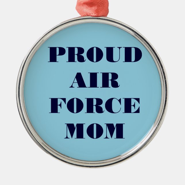 Ornamento De Metal Ornament Orud Air Force Mãe (Frente)