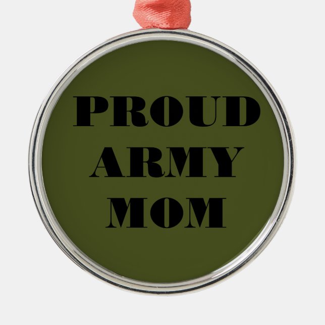 Ornamento De Metal Ornament Orud Army Mãe (Frente)