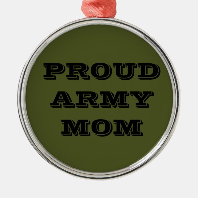 Ornamento De Metal Ornament Orud Army Mãe (Frente)