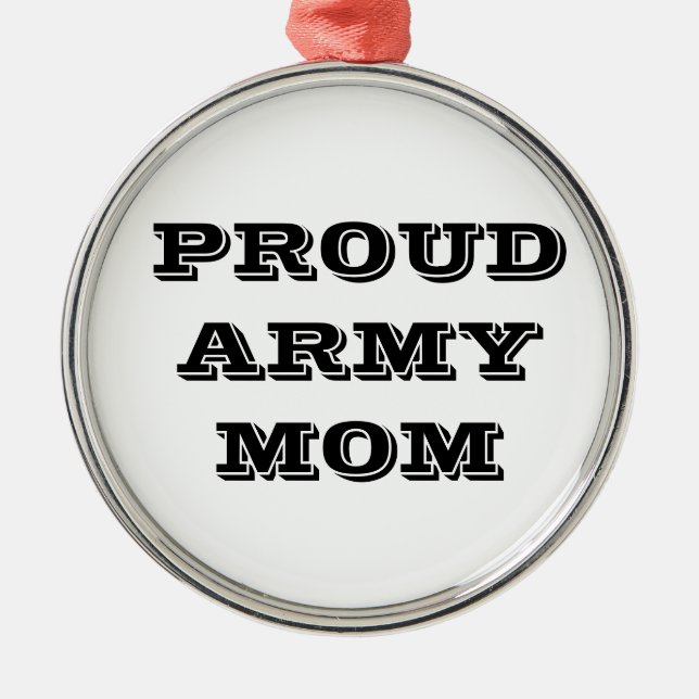Ornamento De Metal Ornament Orud Army Mãe (Frente)