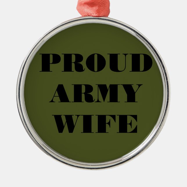 Ornamento De Metal Ornament Orud Army Wife (Frente)