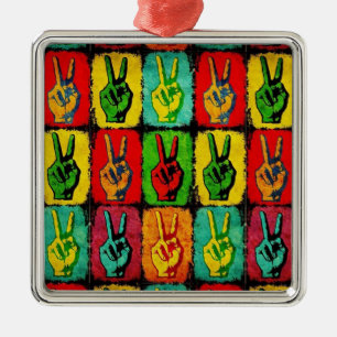 Ornamento De Metal Ornament Peace Metal