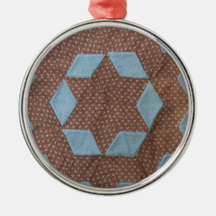 Ornamento De Metal Ornament - Quilt Pattern