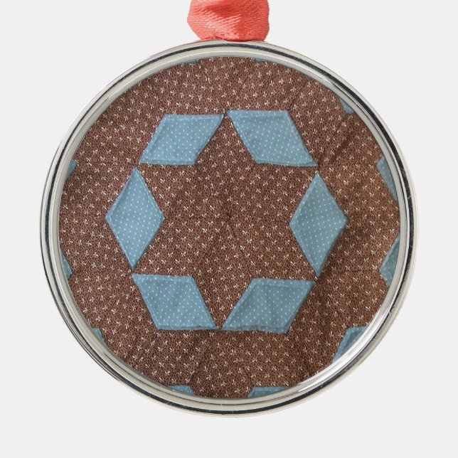 Ornamento De Metal Ornament - Quilt Pattern (Frente)