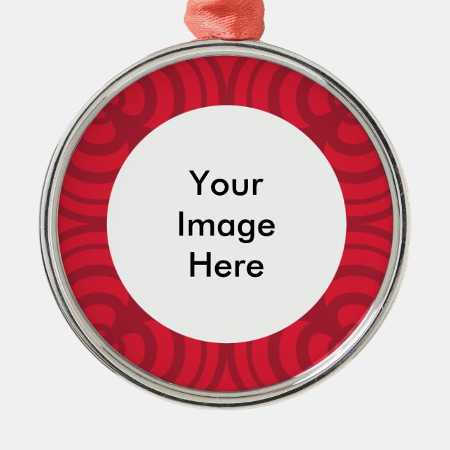 Ornamento De Metal Ornament Red Frame com Place for Photo (Frente)