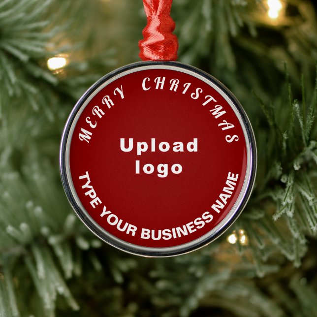 Ornamento De Metal Ornament Red Round de Natal Comercial (Árvore)