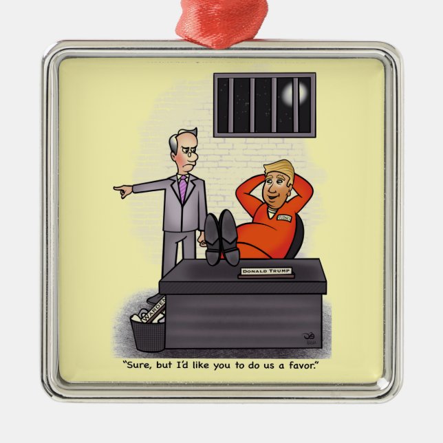 Ornamento De Metal Ornamento Donald Trump Metal (Frente)