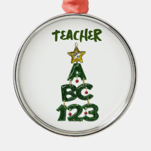 ORNAMENTO DE METAL *ORNAMENTO "PROFESSOR" ABC 123*