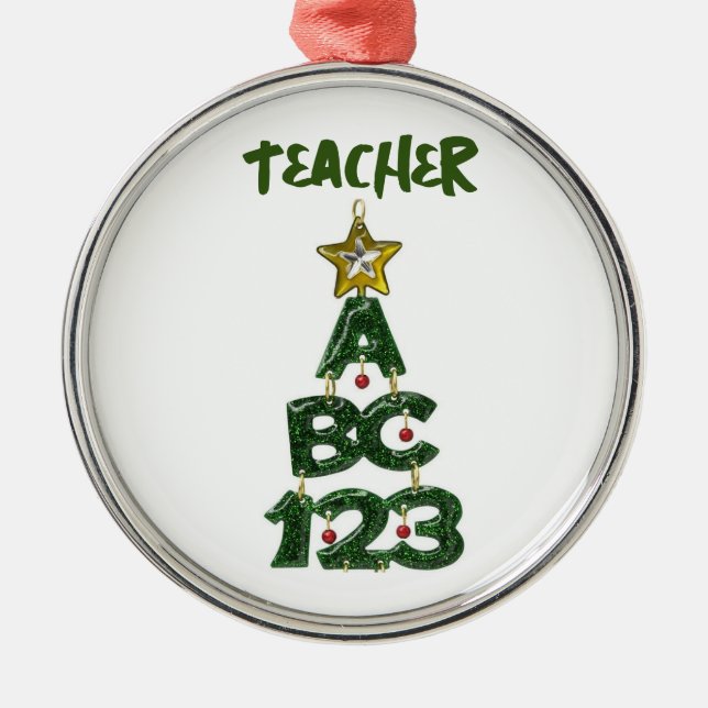 ORNAMENTO DE METAL *ORNAMENTO "PROFESSOR" ABC 123* (Frente)