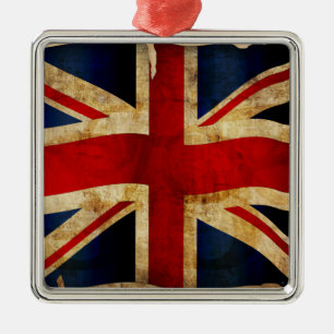 Ornamento De Metal Ornamento Union Jack Metal
