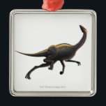 Ornamento De Metal Ornithomimus<br><div class="desc">Corredor do dinossauro de Ornithomimus, trabalhos de arte do computador. Ornithomimus (significado "pássaro-simulado ") era um ágil, avestruz-como o omnívoro, aproximadamente 1.8-2.4 medidores de altura. Pensa-se para ter alimentado em animais, em insetos, em ovos, na fruta e nas folhas pequenos. Viveu 76-65 milhão anos há, no final do período cretáceo....</div>