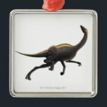 Ornamento De Metal Ornithomimus<br><div class="desc">Corredor do dinossauro de Ornithomimus, trabalhos de arte do computador. Ornithomimus (significado "pássaro-simulado ") era um ágil, avestruz-como o omnívoro, aproximadamente 1.8-2.4 medidores de altura. Pensa-se para ter alimentado em animais, em insetos, em ovos, na fruta e nas folhas pequenos. Viveu 76-65 milhão anos há, no final do período cretáceo....</div>