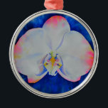 Ornamento De Metal Orquídea Lâmpada Rosa<br><div class="desc">Pintor branco e romeno elegante, cor-de-rosa, de H Cooper</div>