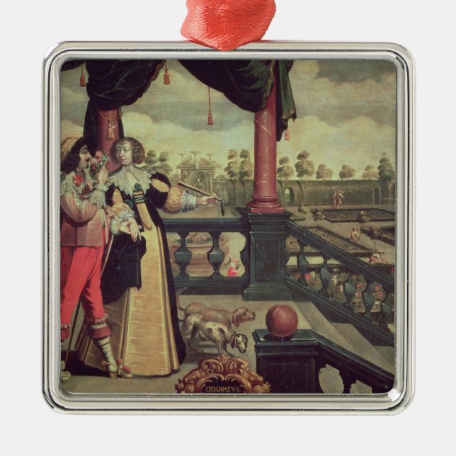 Ornamento De Metal Os cinco sentidos - cheiro (Frente)