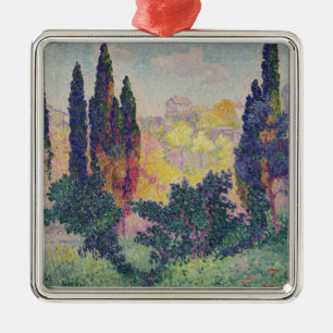 Ornamento De Metal Os ciprestes em Cagnes, 1908